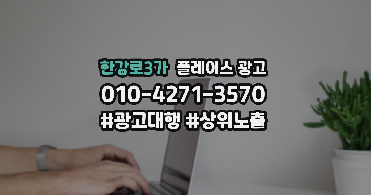 한강로3가 플레이스 광고
