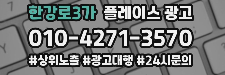 한강로3가 플레이스 광고