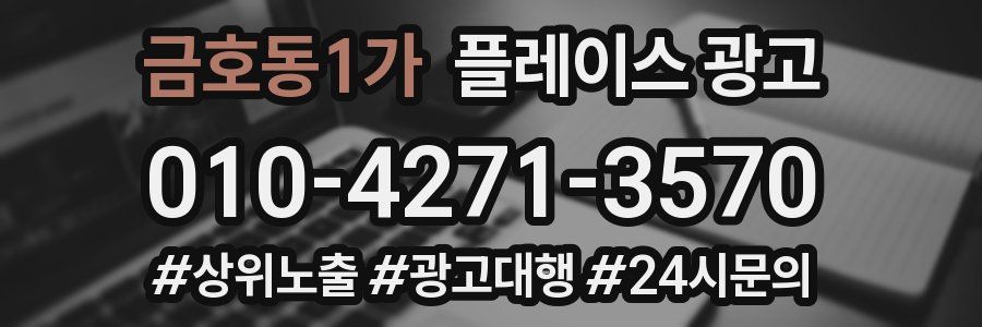 금호동1가 플레이스 광고