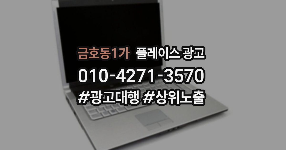 금호동1가 플레이스 광고