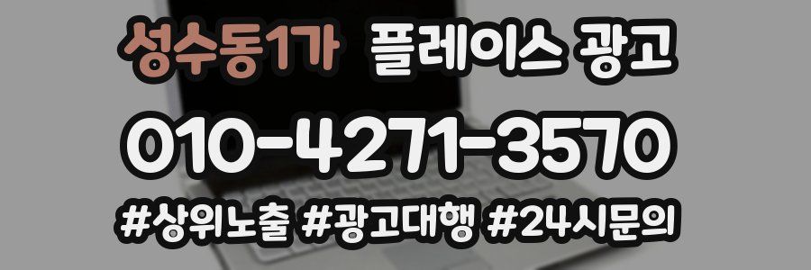 성수동1가 플레이스 광고