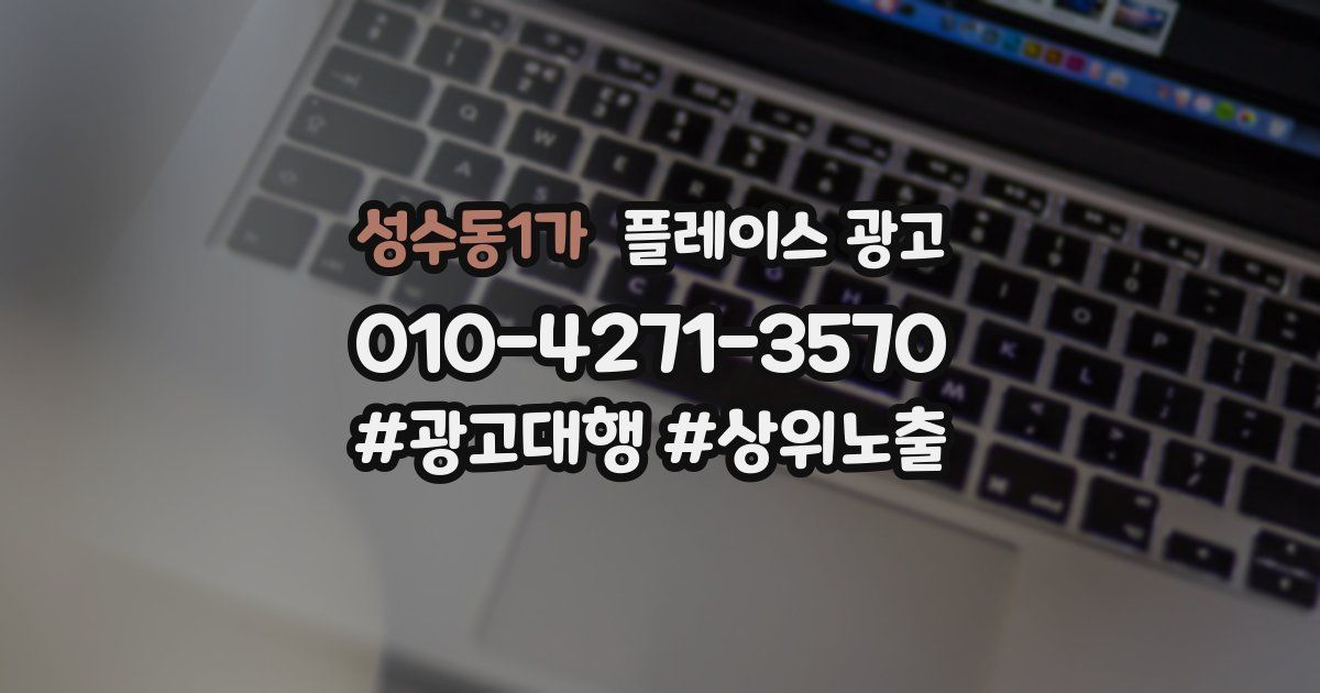 성수동1가 플레이스 광고