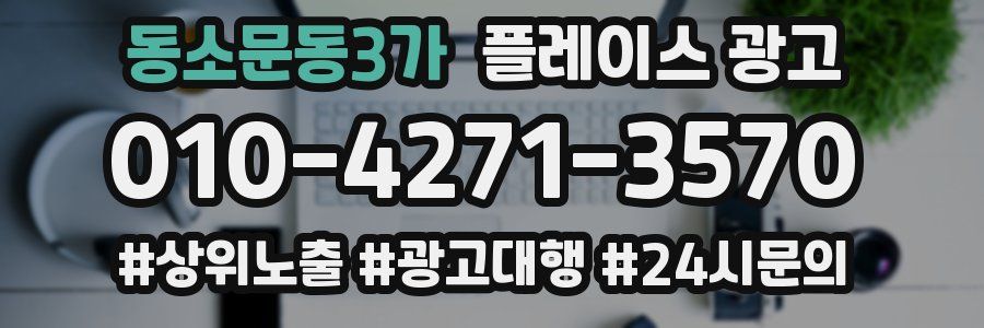 동소문동3가 플레이스 광고