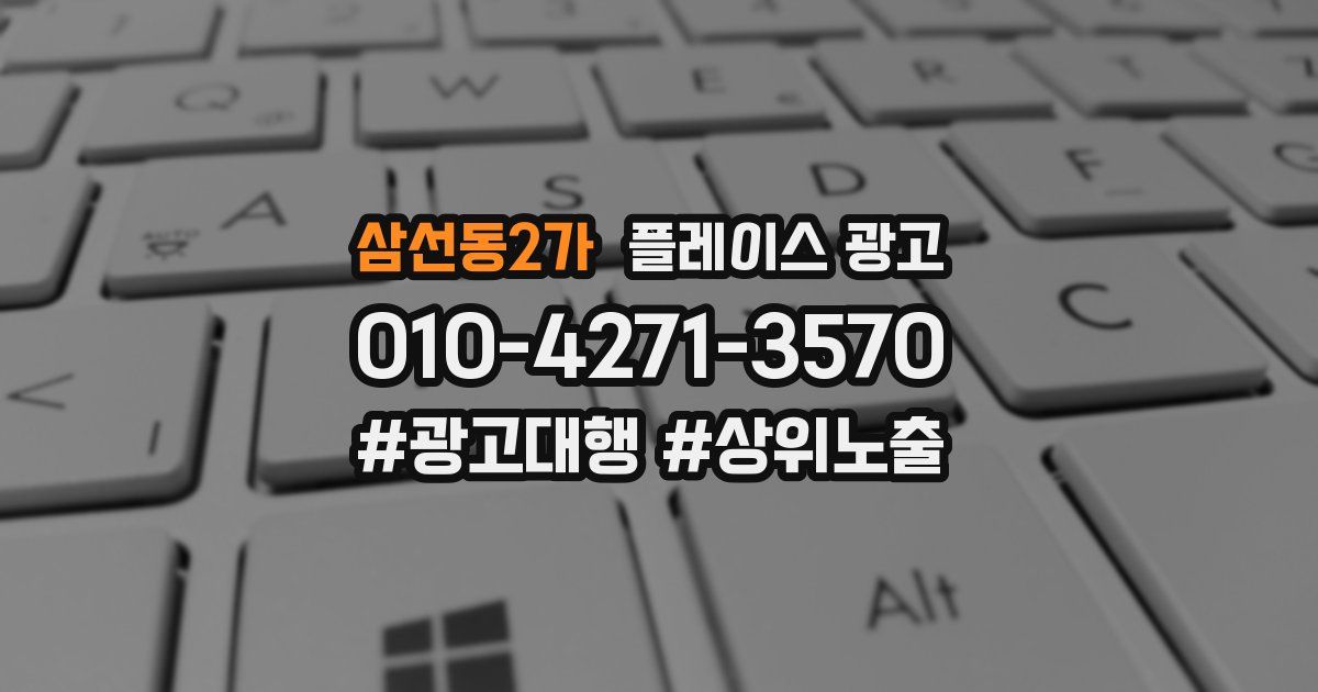 삼선동2가 플레이스 광고