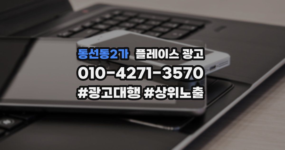 동선동2가 플레이스 광고
