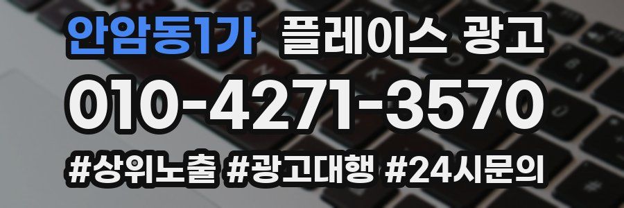 안암동1가 플레이스 광고