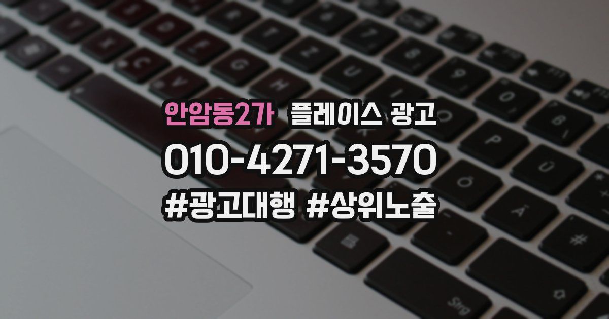 안암동2가 플레이스 광고