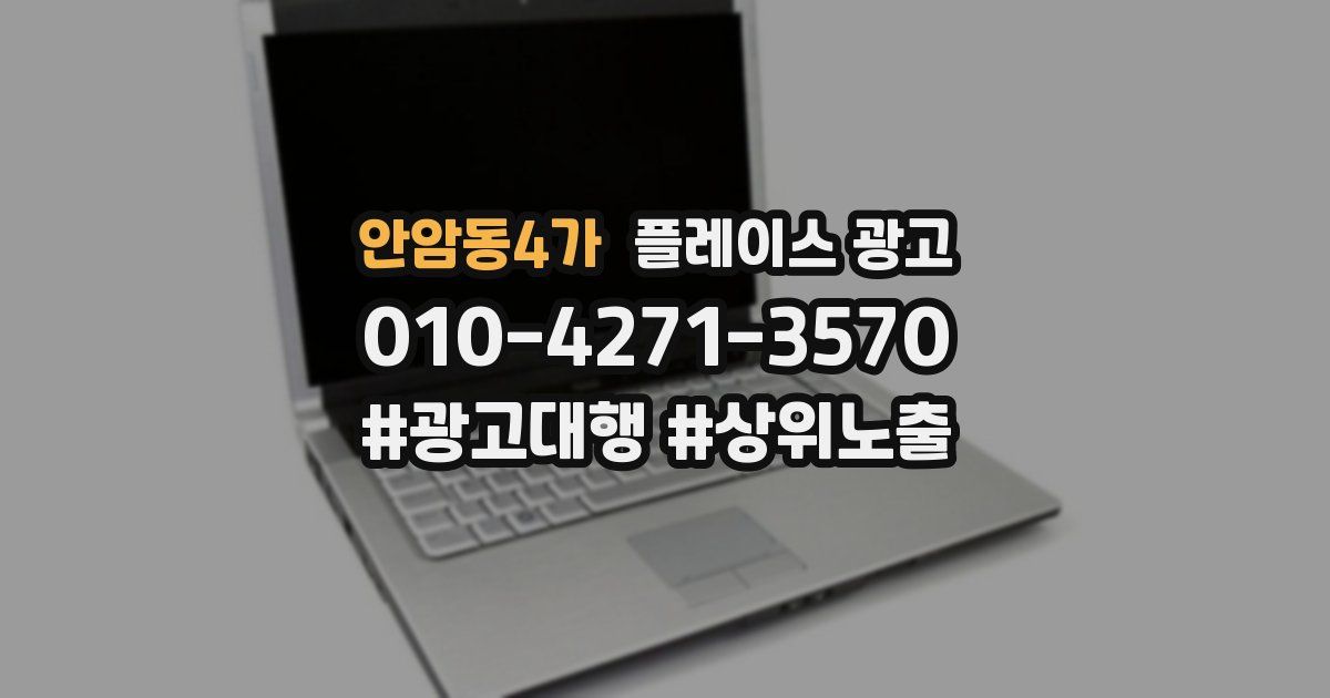 안암동4가 플레이스 광고