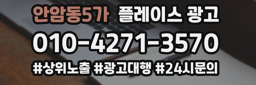 안암동5가 플레이스 광고