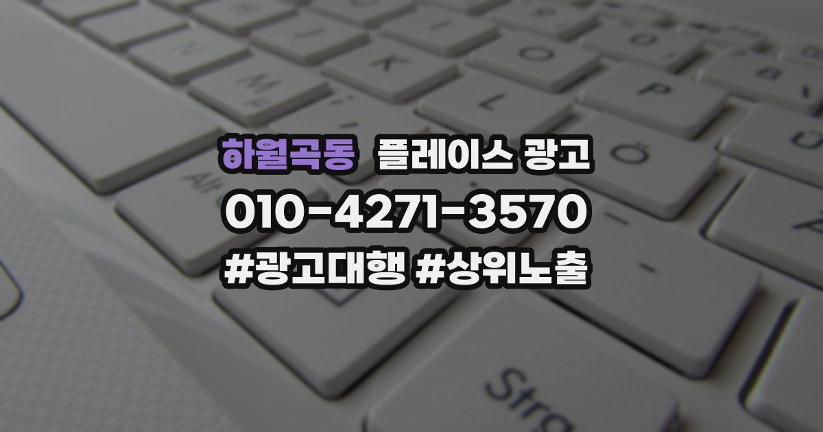 하월곡동 플레이스 광고