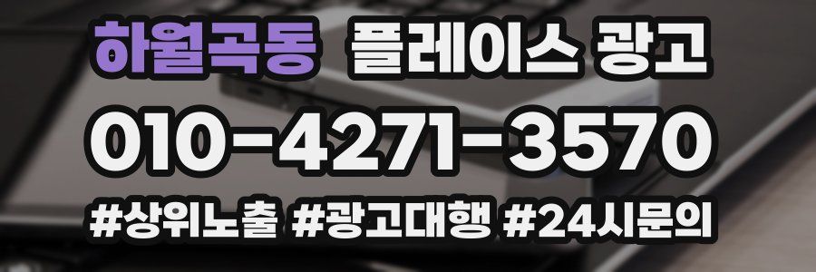 하월곡동 플레이스 광고
