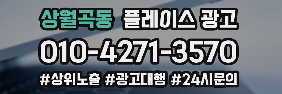 상월곡동 플레이스 광고