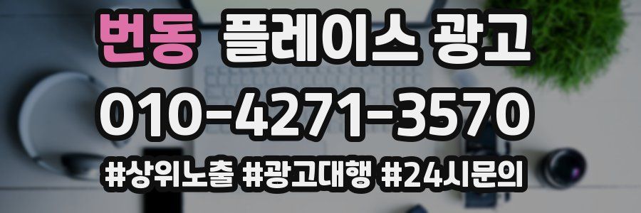 번동 플레이스 광고