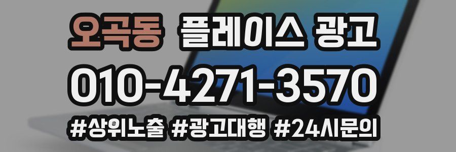 오곡동 플레이스 광고