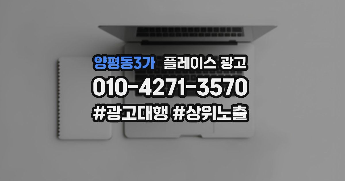 양평동3가 플레이스 광고