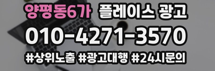 양평동6가 플레이스 광고