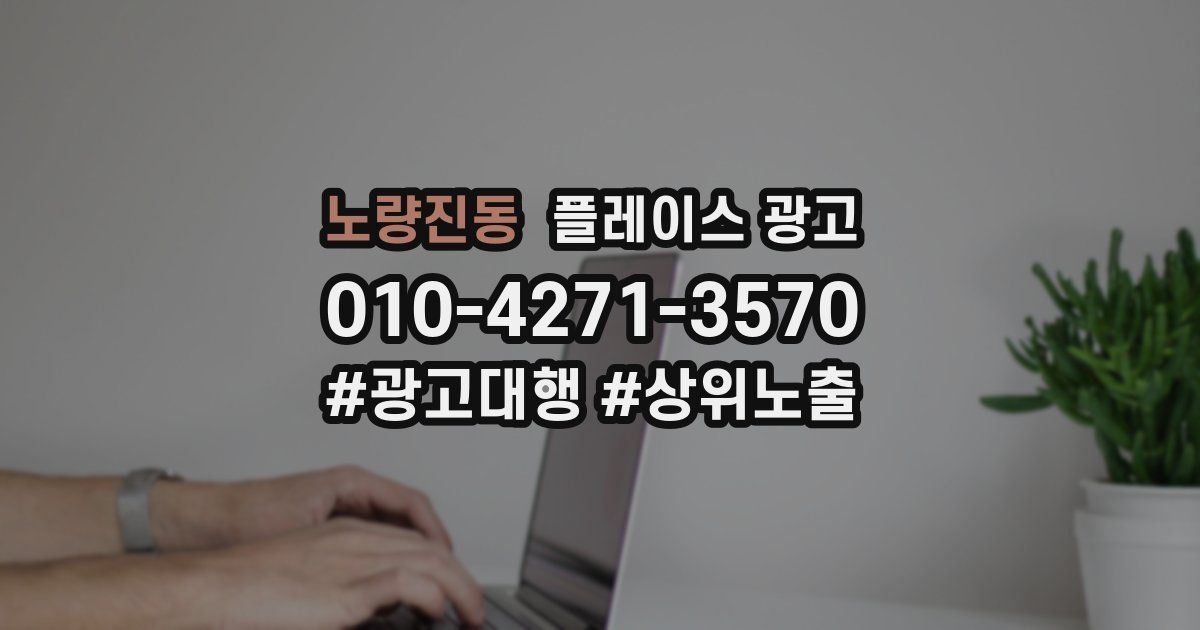 노량진동 플레이스 광고