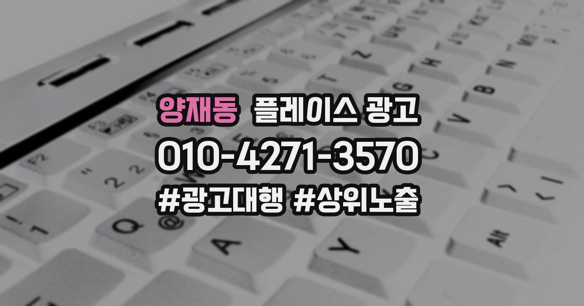양재동 플레이스 광고