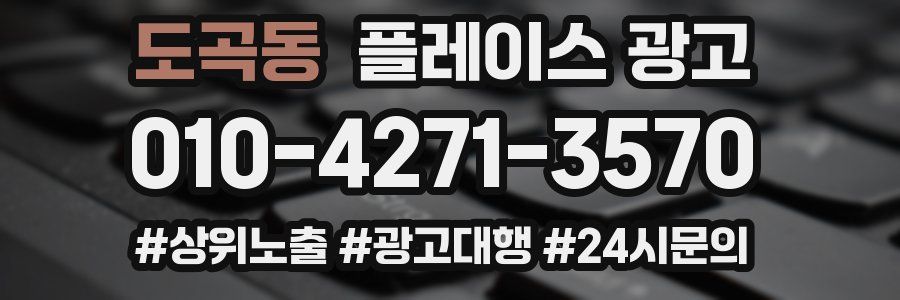 도곡동 플레이스 광고