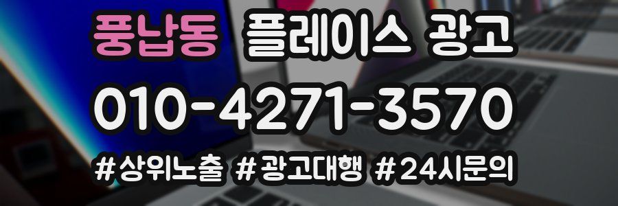 풍납동 플레이스 광고