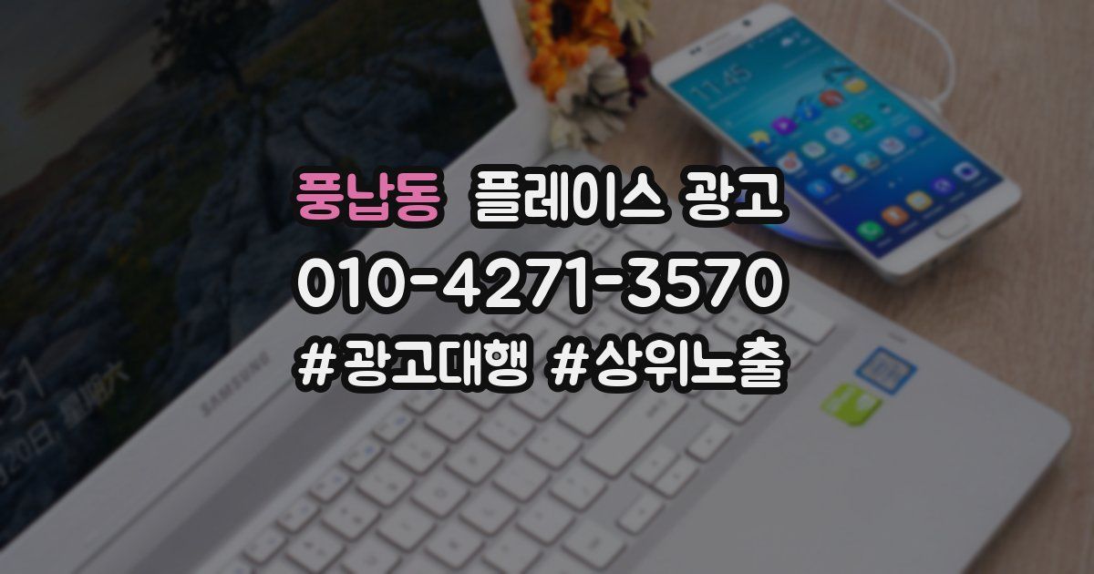 풍납동 플레이스 광고