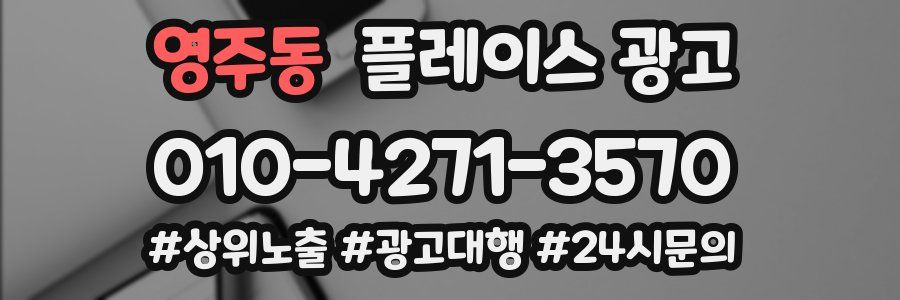 영주동 플레이스 광고