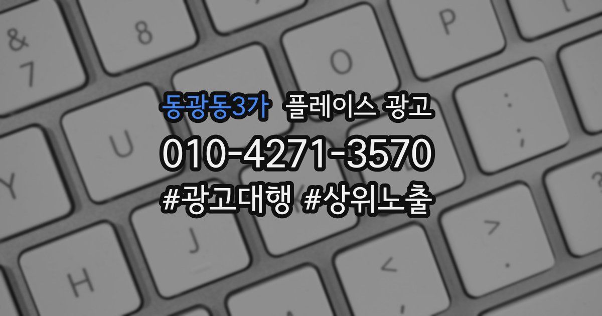 동광동3가 플레이스 광고