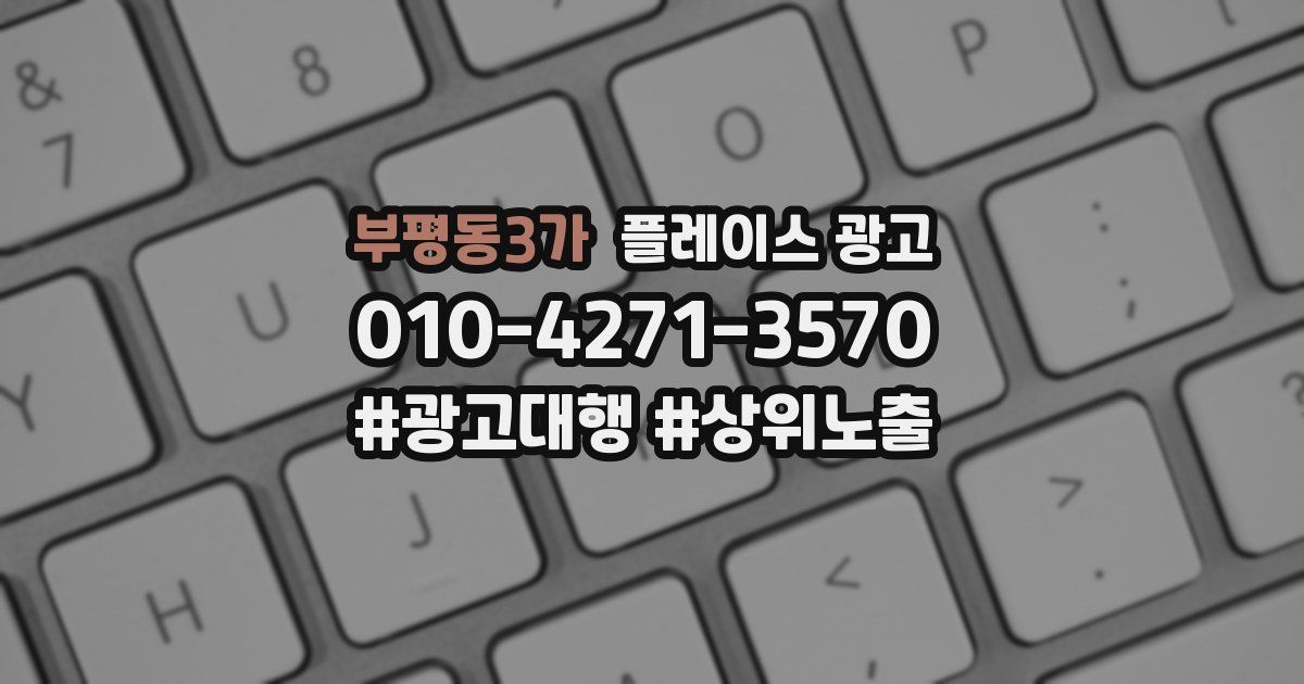 부평동3가 플레이스 광고