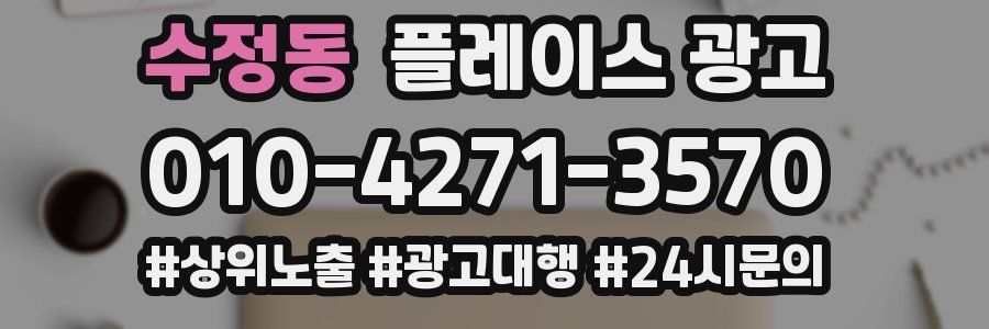 수정동 플레이스 광고