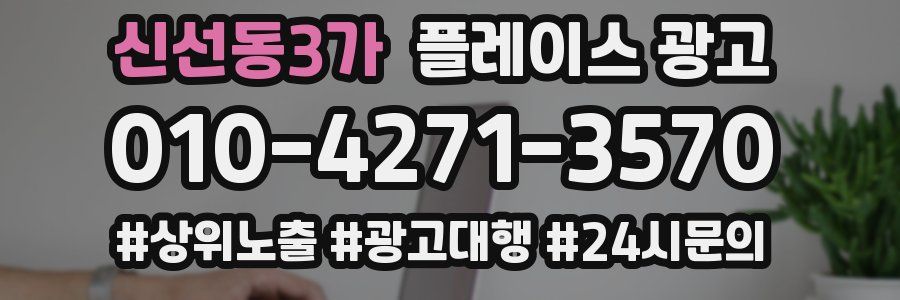 신선동3가 플레이스 광고