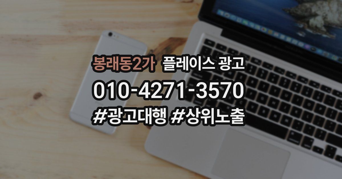 봉래동2가 플레이스 광고