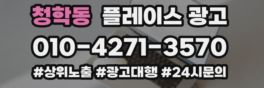 청학동 플레이스 광고