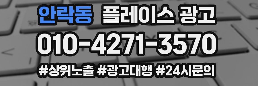 안락동 플레이스 광고