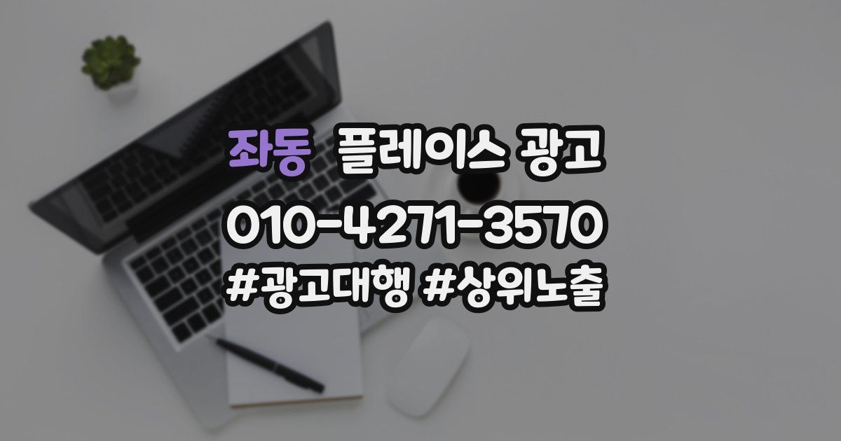 좌동 플레이스 광고