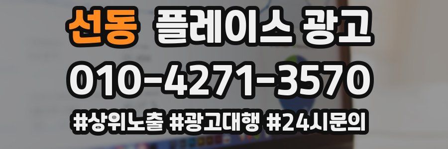 선동 플레이스 광고
