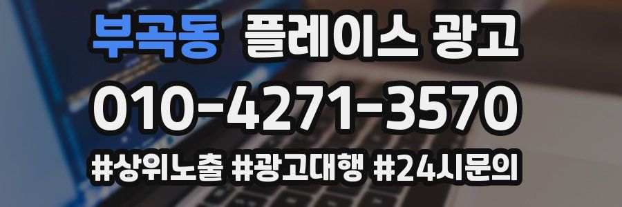 부곡동 플레이스 광고