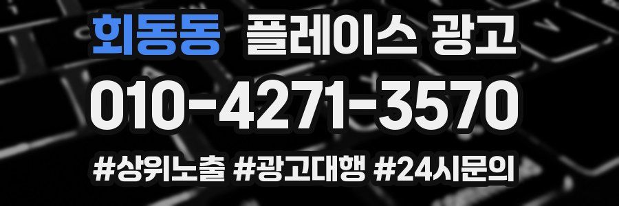 회동동 플레이스 광고