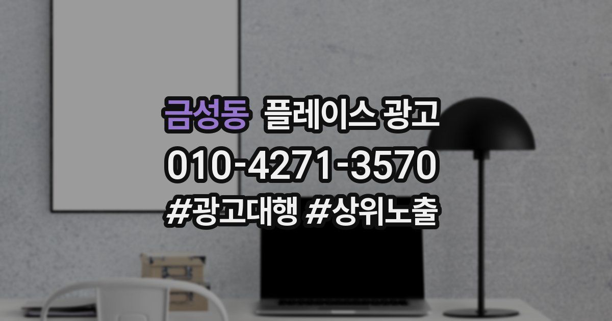 금성동 플레이스 광고