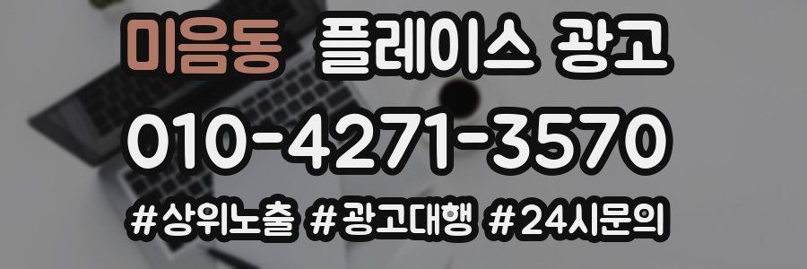 미음동 플레이스 광고