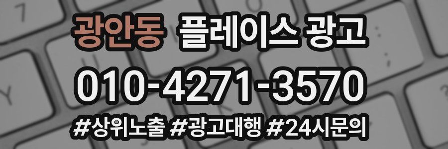 광안동 플레이스 광고