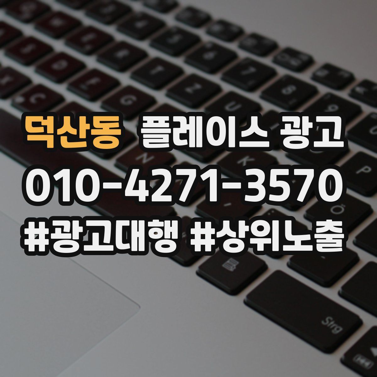 덕산동 플레이스 광고