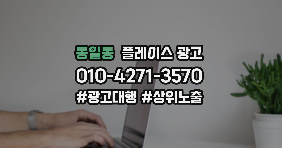 동일동 플레이스 광고