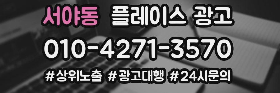서야동 플레이스 광고