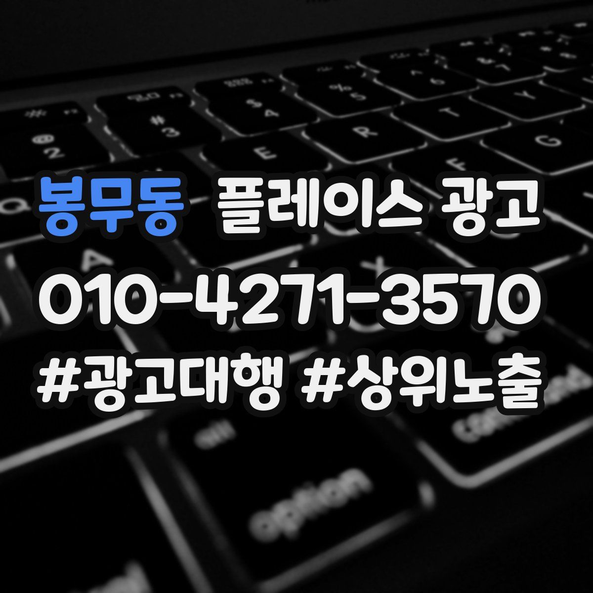봉무동 플레이스 광고