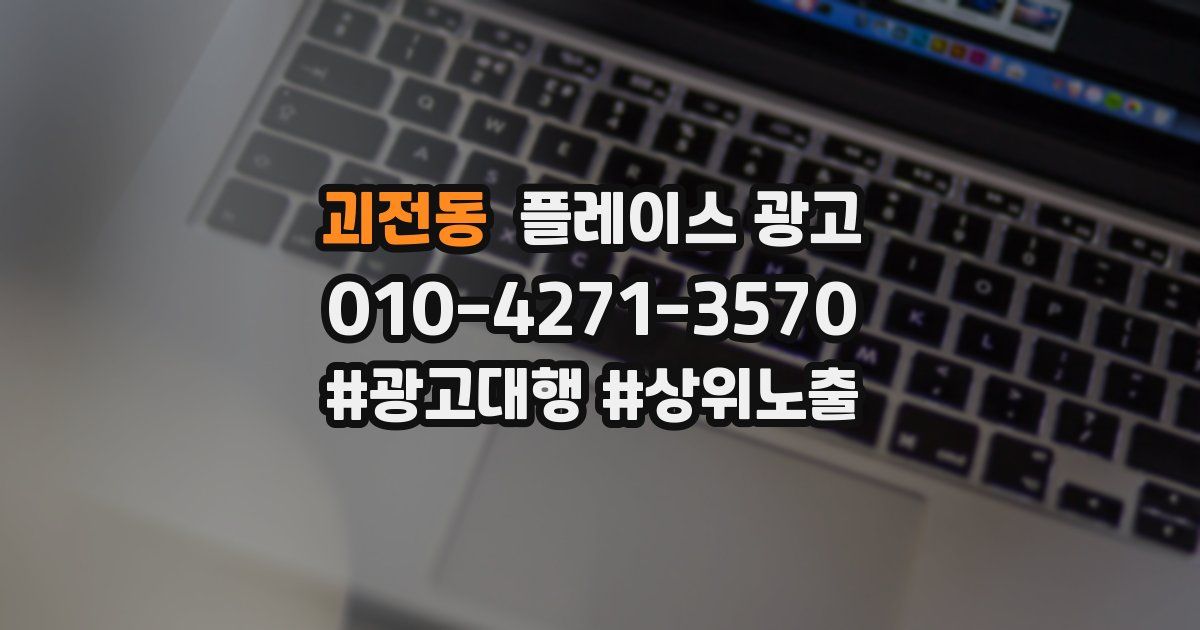 괴전동 플레이스 광고