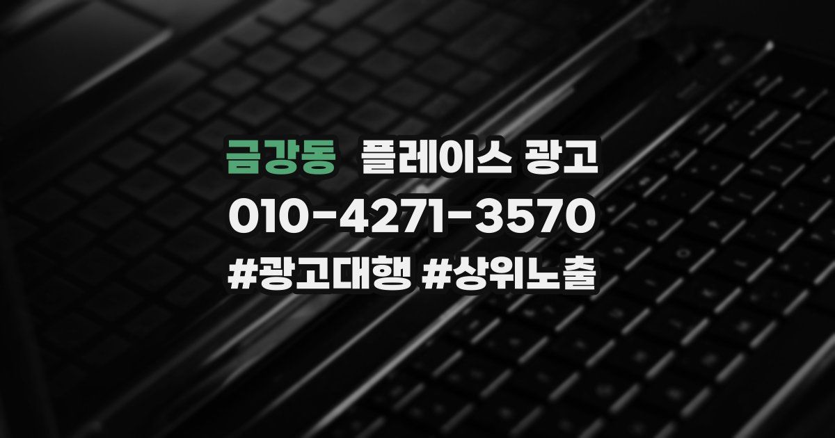 금강동 플레이스 광고