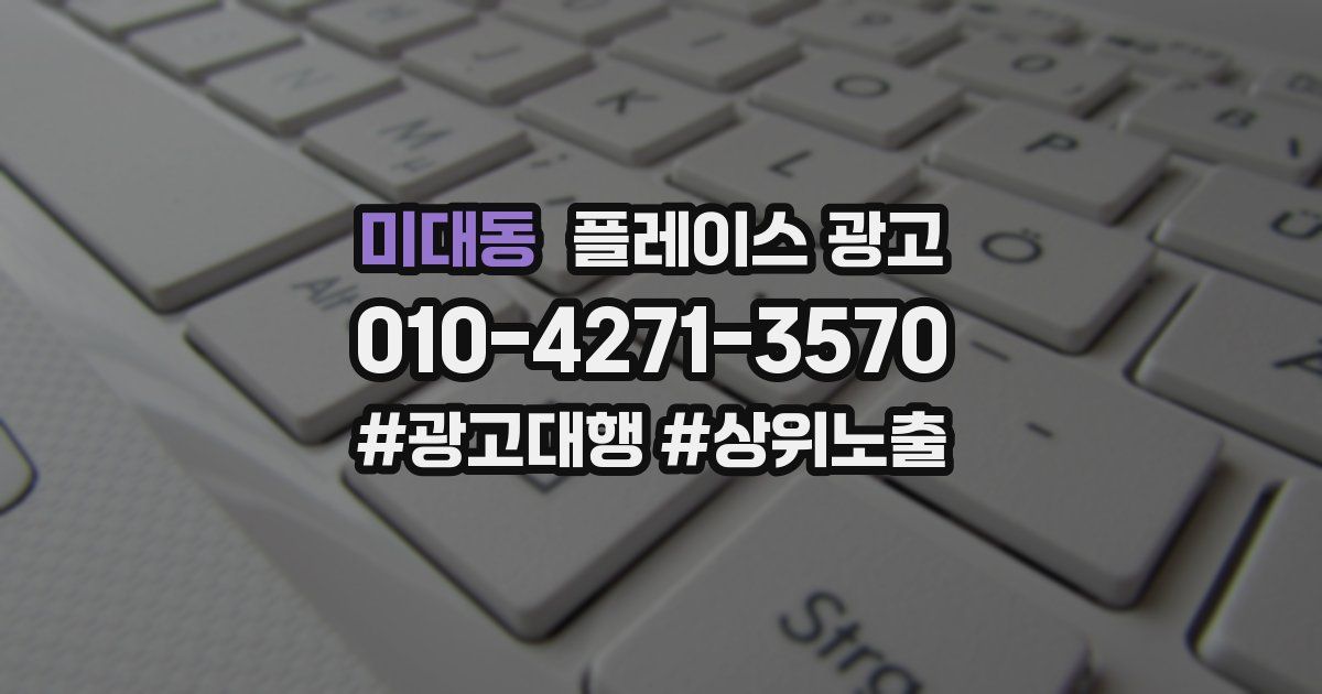 미대동 플레이스 광고