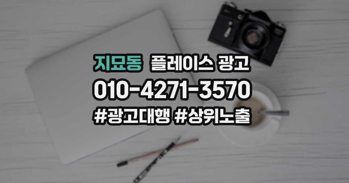 지묘동 플레이스 광고