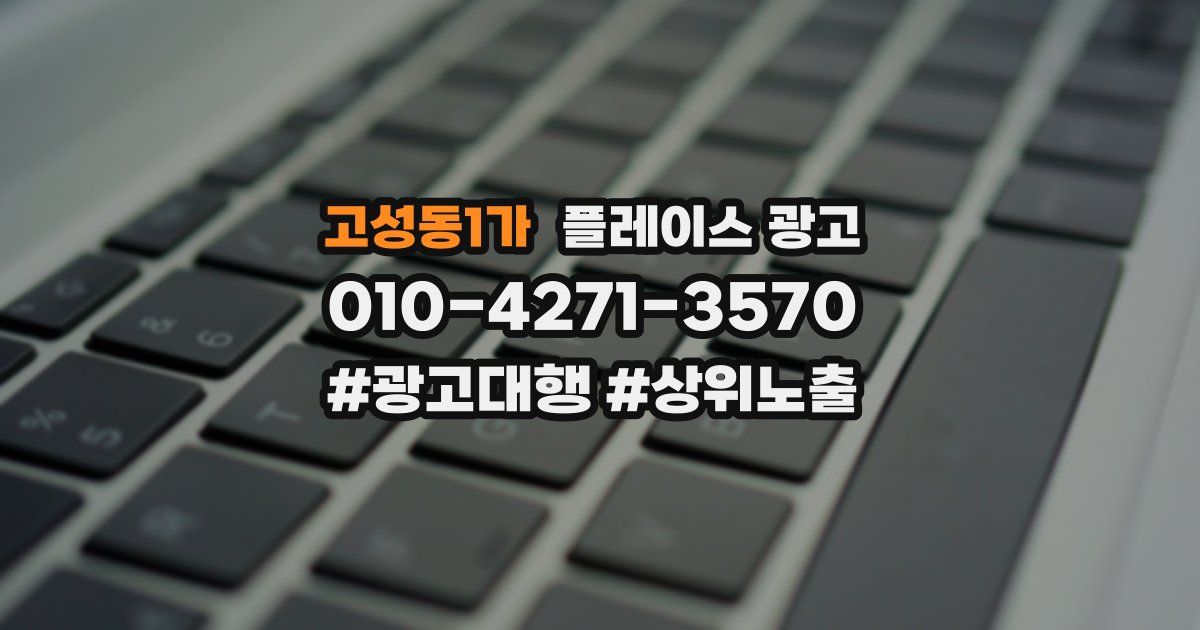 고성동1가 플레이스 광고
