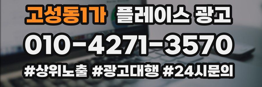 고성동1가 플레이스 광고